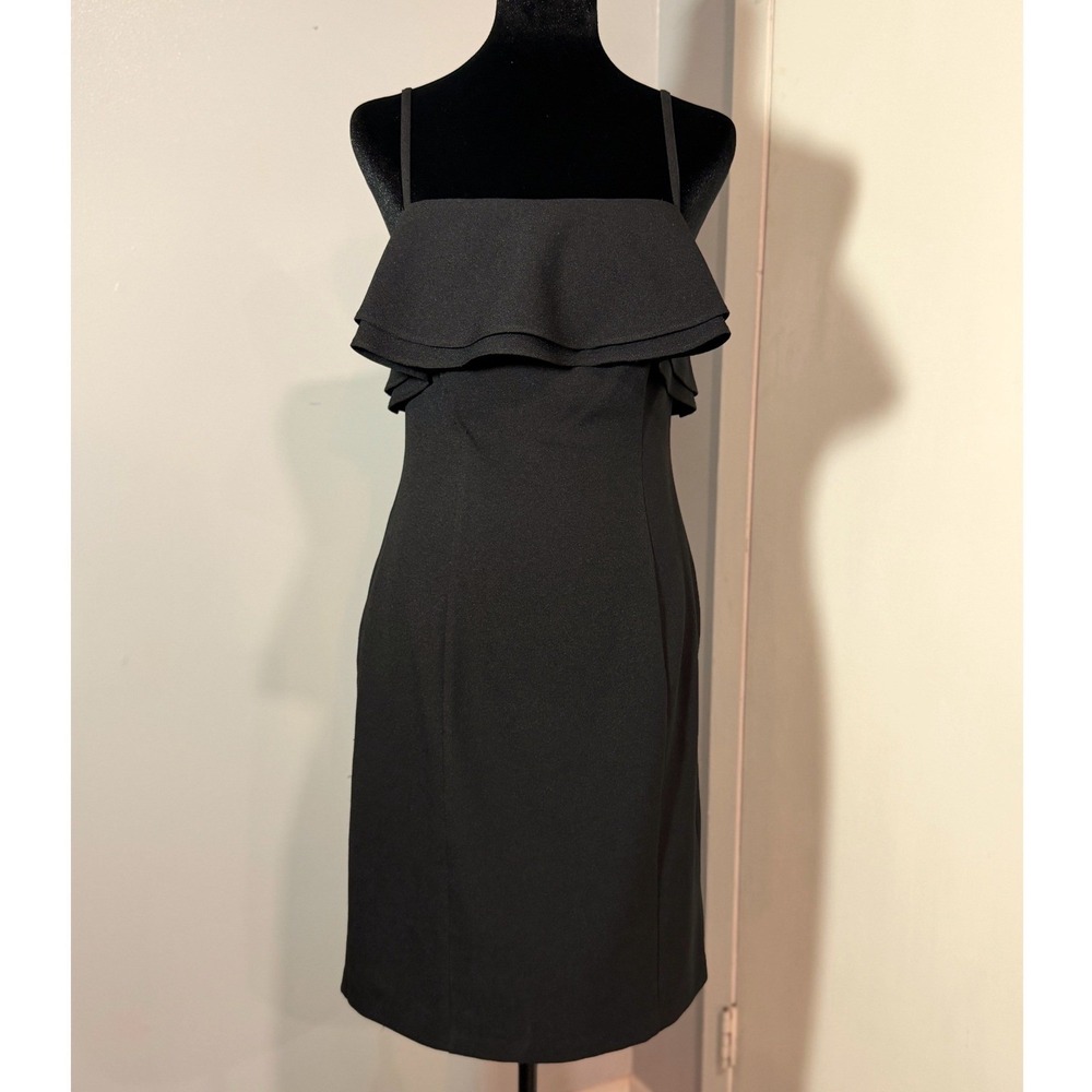 Karl Lagerfeld Paris Black Ruffle Mini Dress – Size 2